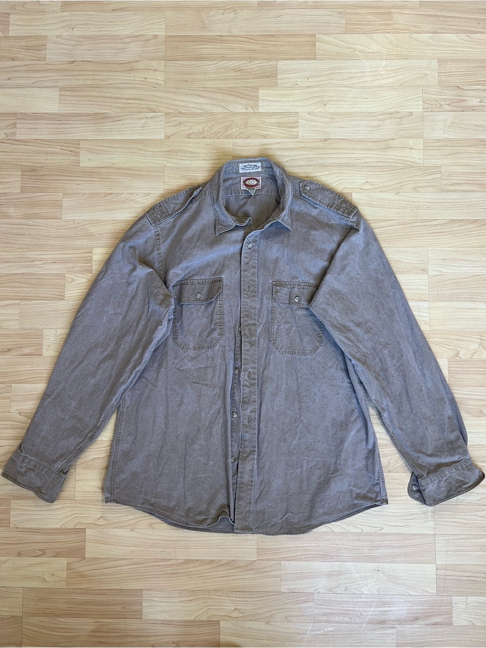 Banana Republic Washed Brown Lightweight Shirt Jacket